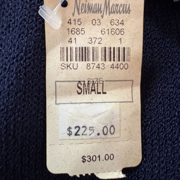 St. John Collection By Marie Gray Navy Cardigan With Red & Gold Trim S - Picture 8 of 16